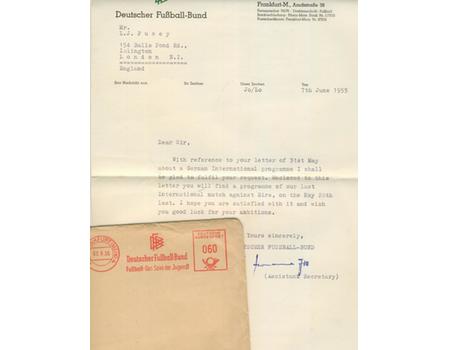 WEST GERMANY V REPUBLIC OF IRELAND 1954-55 FOOTBALL PROGRAMME