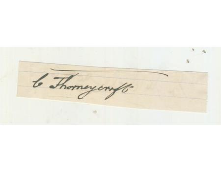 CHARLES THORNEYCROFT AND EDMUND MITCHELL CROSSE (NORTHAMPTONSHIRE) CRICKET AUTOGRAPHS