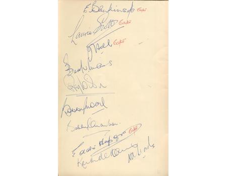 THE FOOTBALL ASSOCIATION HUNDREDTH ANNIVERSARY BANQUET MENU 1963 (MULTI SIGNED)