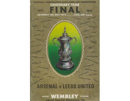 ARSENAL V LEEDS UNITED 1972 (F.A. CUP FINAL) FOOTBALL PROGRAMME