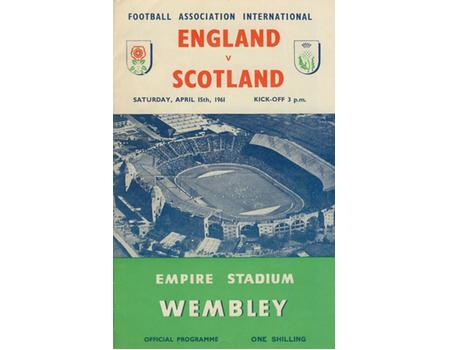 ENGLAND V SCOTLAND 1961 FOOTBALL PROGRAMME