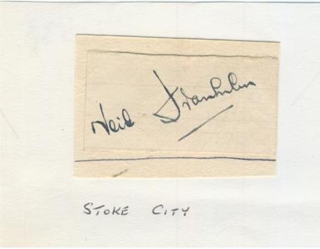 NEIL FRANKLIN (STOKE CITY & ENGLAND) FOOTBALL AUTOGRAPH
