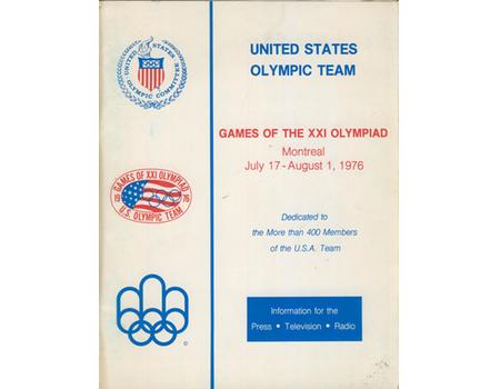 UNITED STATES OLYMPIC TEAM 1976 (MONTREAL) - PRESS INFORMATION BROCHURE