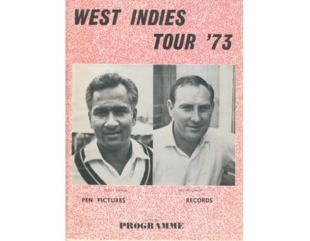 WEST INDIES CRICKET TOUR OF ENGLAND 1973 SOUVENIR BROCHURE