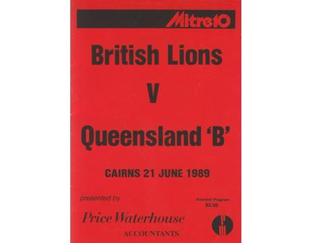 BRITISH LIONS V QUEENSLAND 