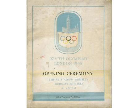 LONDON OLYMPICS 1948 OPENING CEREMONY PROGRAMME