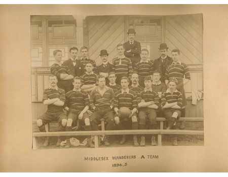 MIDDLESEX WANDERERS 1892-3 AND 1894-5 RUGBY PHOTOGRAPH - INCLUDING C.A. HOOPER