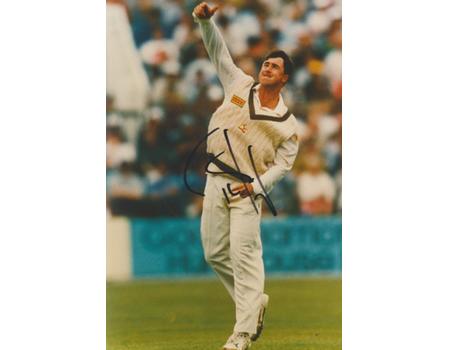 TIM MAY (AUSTRALIA) SIGNED CRICKET PHOTOGRAPH