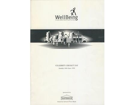 CELEBRITY CRICKET DAY (WELLBEING) 1994 CRICKET PROGRAMME - SIGNED BY MANY