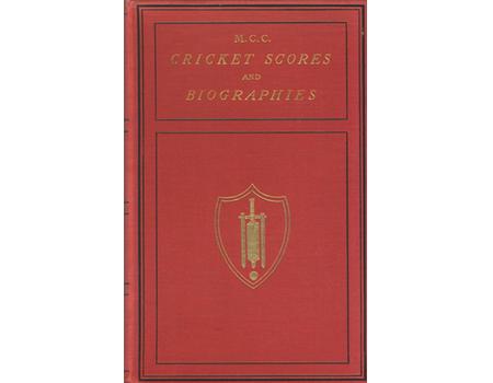 M.C.C. CRICKET SCORES AND BIOGRAPHIES (VOL XV)