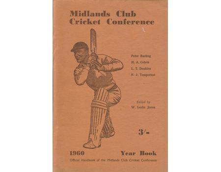 MIDLANDS CLUB CRICKET CONFERENCE YEARBOOK 1960