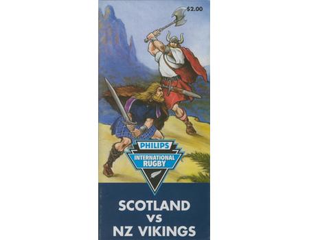 NZ VIKINGS V SCOTLAND 2000 RUGBY PROGRAMME