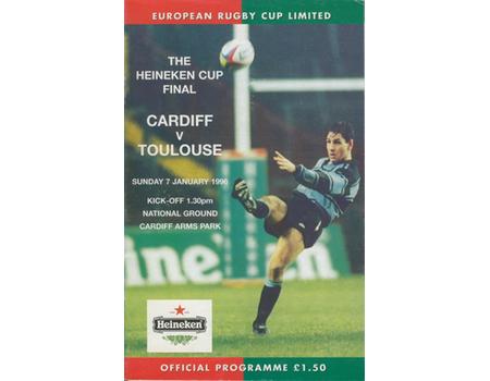 CARDIFF V TOULOUSE 1996 (FIRST HEINEKEN CUP FINAL) RUGBY PROGRAMME