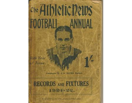 ATHLETIC NEWS FOOTBALL ANNUAL 1921-22