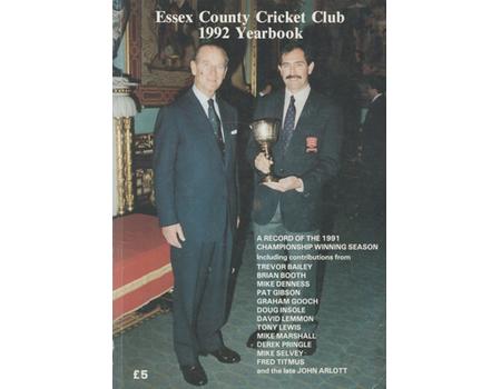 ESSEX COUNTY CRICKET CLUB ANNUAL 1992