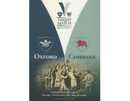 OXFORD V CAMBRIDGE VARSITY MATCH 2014 RUGBY PROGRAMME