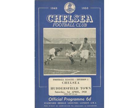CHELSEA V HUDDERSFIELD TOWN 1949-50 FOOTBALL PROGRAMME