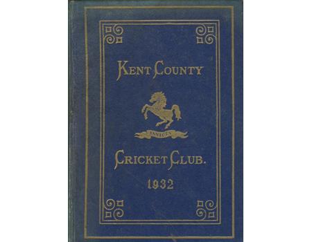 KENT COUNTY CRICKET CLUB 1932 [BLUE BOOK]