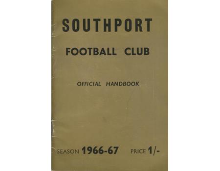 SOUTHPORT FOOTBALL CLUB OFFICIAL HANDBOOK 1966-67