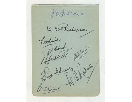 LANCASHIRE 1946 CRICKET AUTOGRAPHS