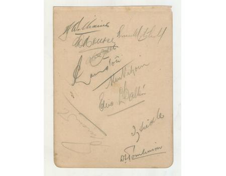 SOUTH AFRICA 1935 SIGNED ALBUM PAGE