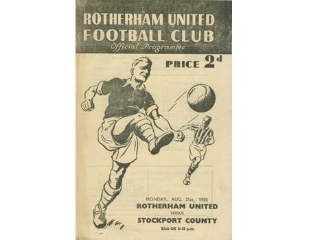 ROTHERHAM V STOCKPORT COUNTY 1950-51 FOOTBALL PROGRAMME