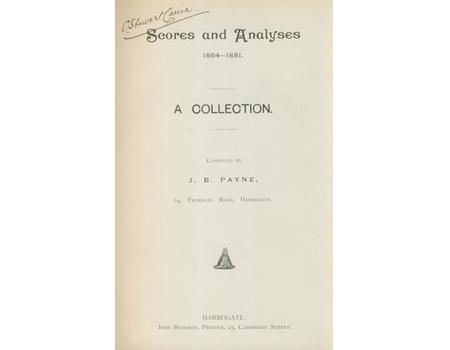 SCORES AND ANALYSES 1864-1881. A COLLECTION. (C. STEWART CAINE