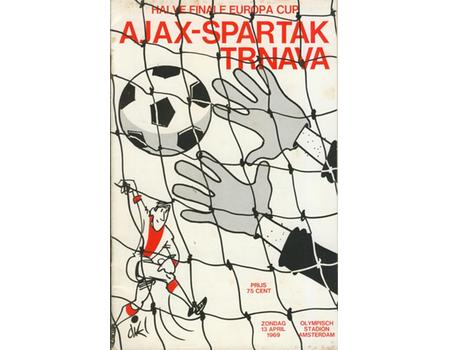 AJAX V SPARTAK TRNAVA 1969 (EUROPEAN CUP SEMI-FINAL) FOOTBALL PROGRAMME