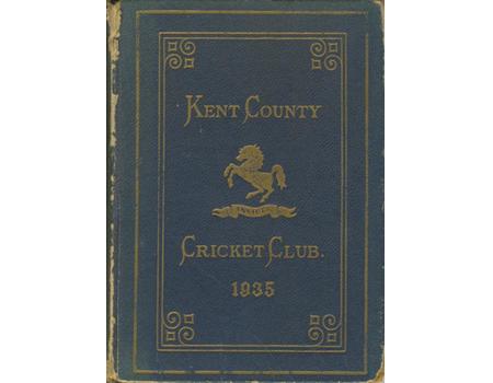 KENT COUNTY CRICKET CLUB 1935 [BLUE BOOK]