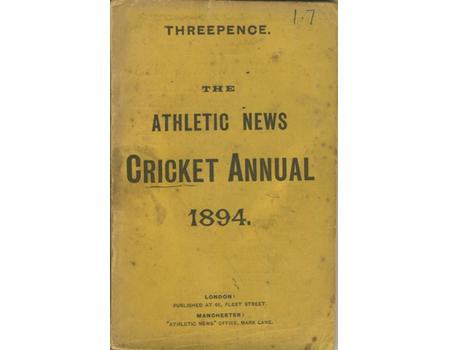 ATHLETIC NEWS CRICKET ANNUAL 1894