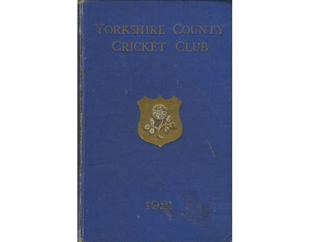YORKSHIRE COUNTY CRICKET CLUB 1921 [ANNUAL]