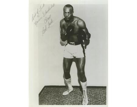 BOB FOSTER BOXING C1970 SIGNED BOXING PHOTOGRAPH 