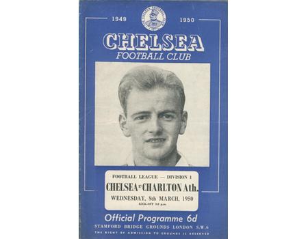 CHELSEA V CHARLTON ATHLETIC 1949-50 FOOTBALL PROGRAMME