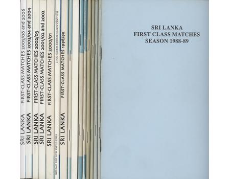 SRI LANKA - FIRST-CLASS MATCHES 1988-1997 (17 VOLUMES)