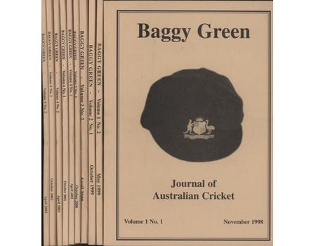 BAGGY GREEN - JOURNAL OF AUSTRALIAN CRICKET VOLS.1-7 (14 ITEMS)