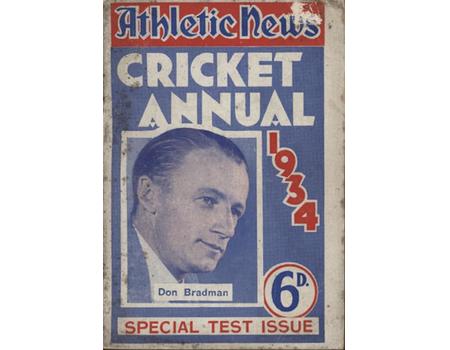 ATHLETIC NEWS CRICKET ANNUAL 1934