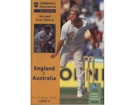ENGLAND V AUSTRALIA 1993 2ND TEST (LORD