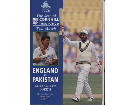 ENGLAND V PAKISTAN 1992 (LORD