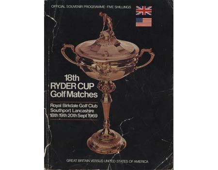 RYDER CUP 1969 (ROYAL BIRKDALE) OFFICIAL PROGRAMME