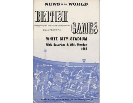 BRITISH GAMES 1964 ATHLETICS PROGRAMME