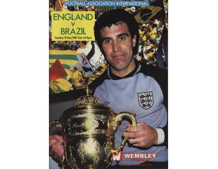 ENGLAND V BRAZIL 1987 FOOTBALL PROGRAMME