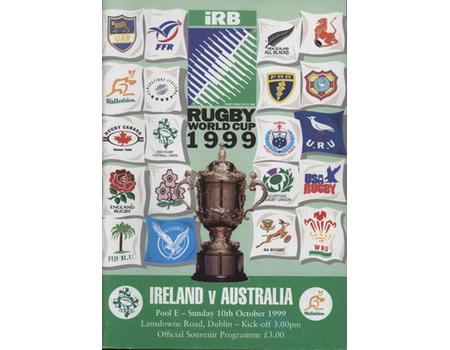 IRELAND V AUSTRALIA 1999 RUGBY PROGRAMME