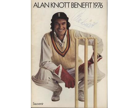ALAN KNOTT 1976 (KENT) SIGNED CRICKET BENEFIT BROCHURE