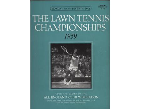 WIMBLEDON CHAMPIONSHIPS 1959 (DAY 7) TENNIS PROGRAMME