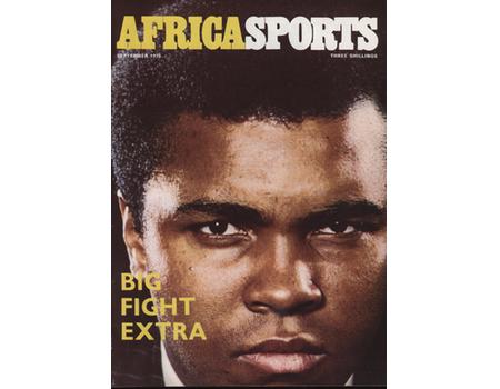 AFRICASPORTS MAGAZINE - SEPTEMBER 1974 BIG FIGHT EXTRA (RUMBLE IN THE JUNGLE)
