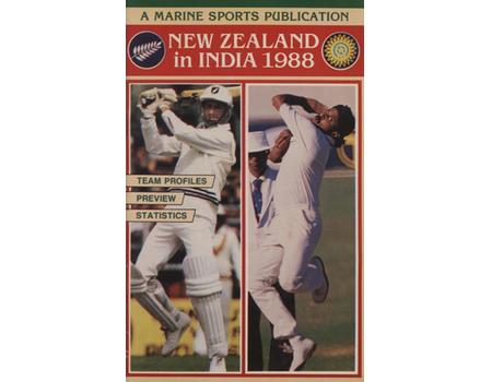 NEW ZEALAND IN INDIA 1988 CRICKET TOUR BROCHURE