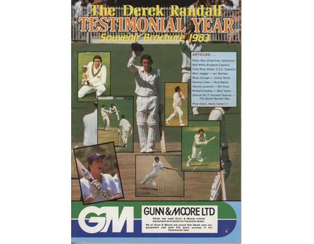 DEREK RANDALL 1983 (NOTTINGHAMSHIRE) SIGNED CRICKET BENEFIT BROCHURE