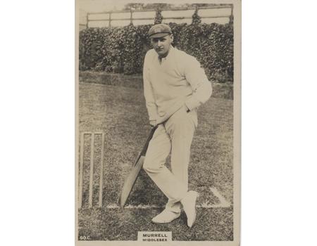 JOE MURRELL (KENT & MIDDLESEX) LARGE "PINNACE" CARD - ALSO PLAYED FOR ARSENAL