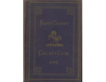 KENT COUNTY CRICKET CLUB 1919 [BLUE BOOK]