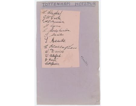 TOTTENHAM HOTSPUR & WEST BROMWICH ALBION 1930-31 SIGNED ALBUM PAGE